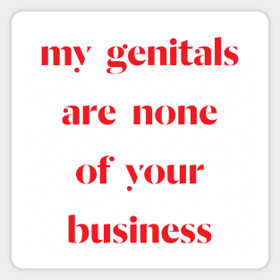 my genitals - coral Magnet